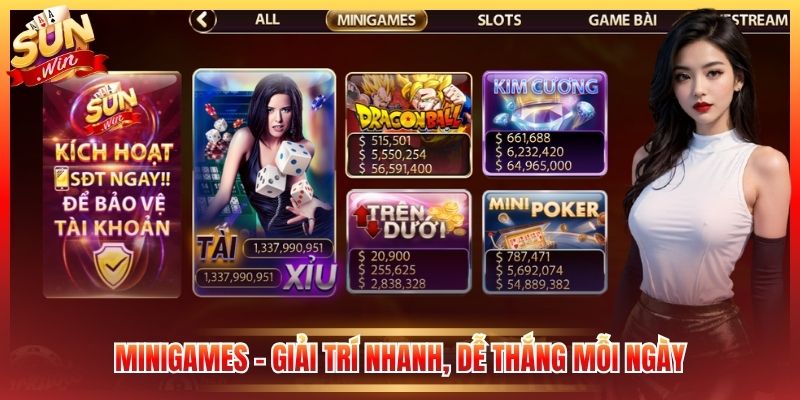 Minigames Sunwin – Giải trí nhanh, dễ thắng mỗi ngày