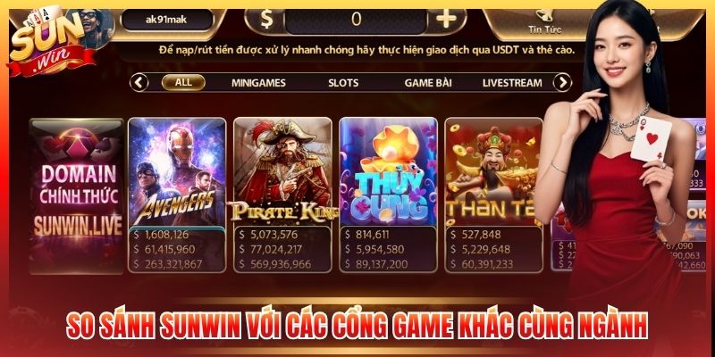 So sánh Sunwin với các cổng game khác cùng ngành